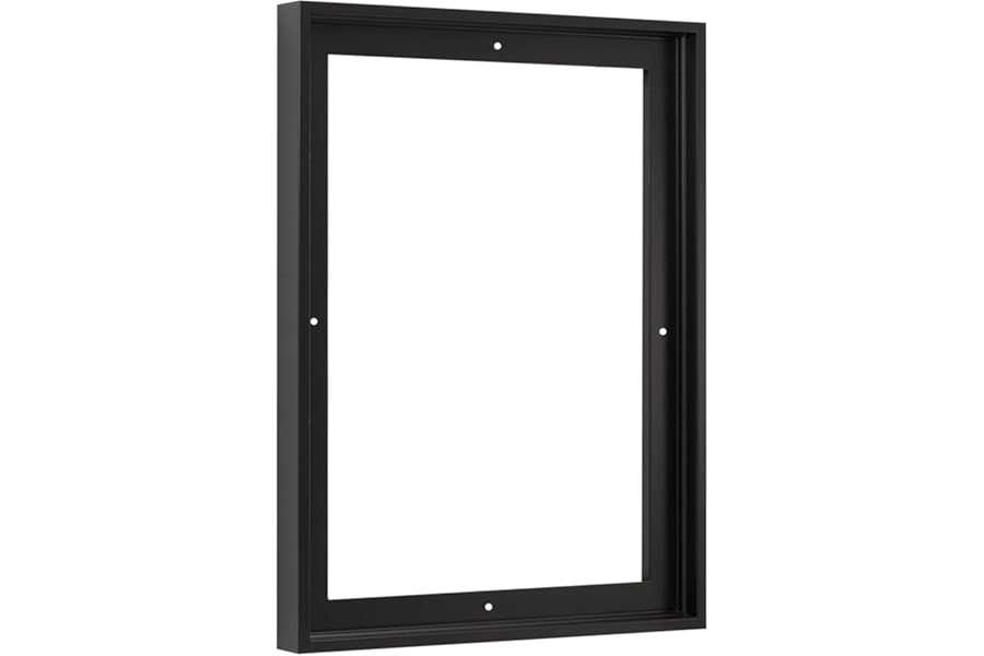 Pixy Canvas Floater Frame 16x20 for 3/4 (0.75) inch Deep Canvas Paintings/Canvas Prints/Wood Canvas Panels/Wall Art/Wall Decor/Home Decor/Artwork (Black, 16 x 20 inch, Portrait)