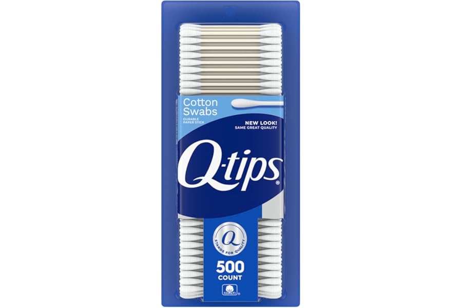 Q-tips Cotton Swabs, Original, For Home, First Aid and Beauty, 100% Cotton, 500 Count