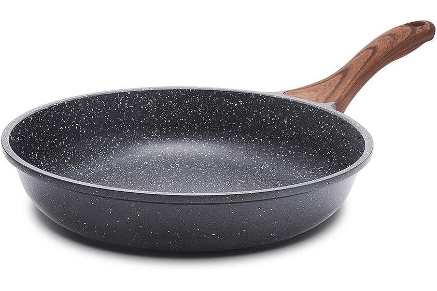 SENSARTE Nonstick Frying Pan Skillet, Swiss Granite Coating Omelette Pan, Healthy Stone Cookware Chef's Pan, PFOA Free (9.5 Inch)