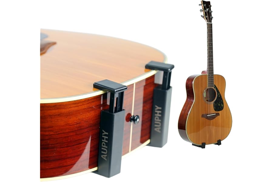 SGS-22 AUPHY Acoustic Guitar Floor Stand Clip-on for Travel,Home and Stage,Ultra-lightweight/Portable Mini Guitar Steady Stan