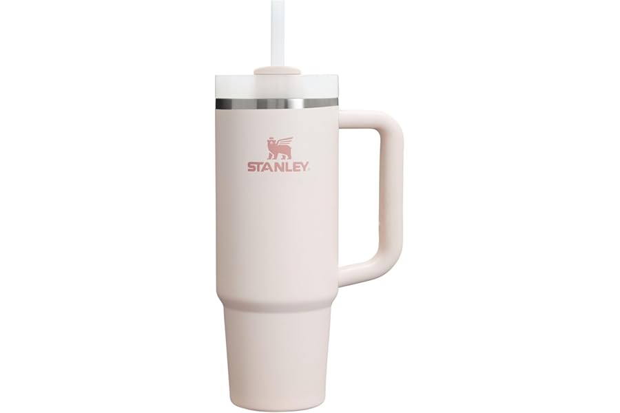 STANLEY Quencher H2.0 Tumbler with Handle and Straw 30 oz | Flowstate 3-Position Lid | Cup Holder Compatible for Travel | Insulated Stainless Steel Cup | BPA-Free | Rose Quartz 2.0
