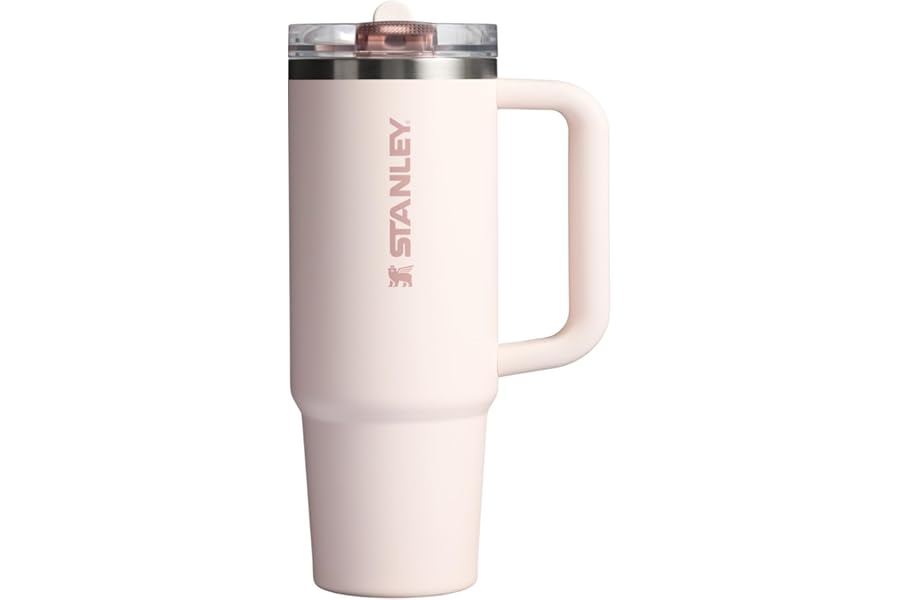STANLEY Quencher ProTour Flip Straw Tumbler with Leakproof Lid 30 oz | Built-in Straw and Handle | Cup Holder Compatible for Travel | insulated Stainless Steel Cup | BPA-Free | Rose Quartz