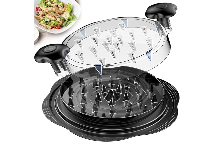 SURETIVIAN Chicken Shredder Large Chicken Breast Shredder Tool Twist with Brush&Fork, Visible Meat Shredder Machine, Strong A