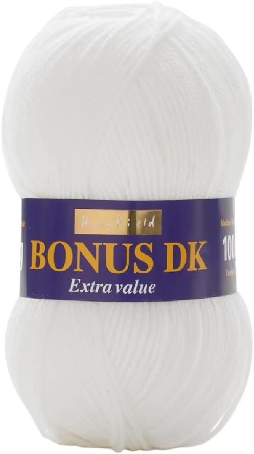 Sirdar Hayfield Bonus DK Double Knitting, White (961), 100g