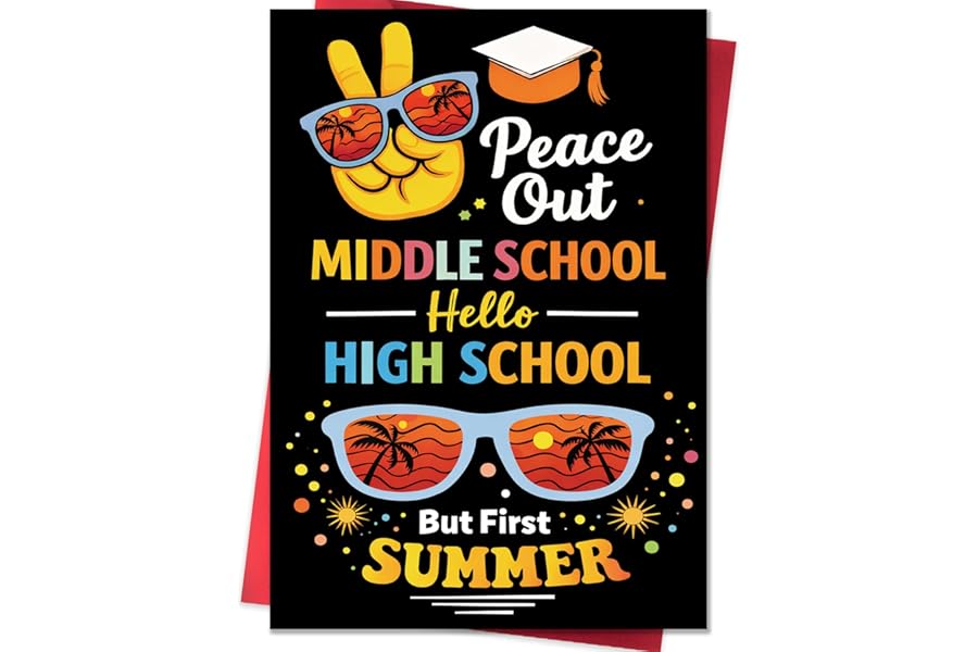 Smithtuy 8th Grade Graduation Gifts Card for Boys Girls,Funny 2026 Middle School Graduation Cards Gifts Decorations for Son Daughter Granddaughter Grandson Niece Nephew Family Teens