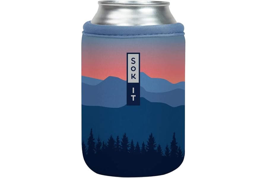 Sok It CanSok Sleeve for Beer & Soda Insulated Neoprene Cover (Blue Ridge, 12oz Can Sleeve)