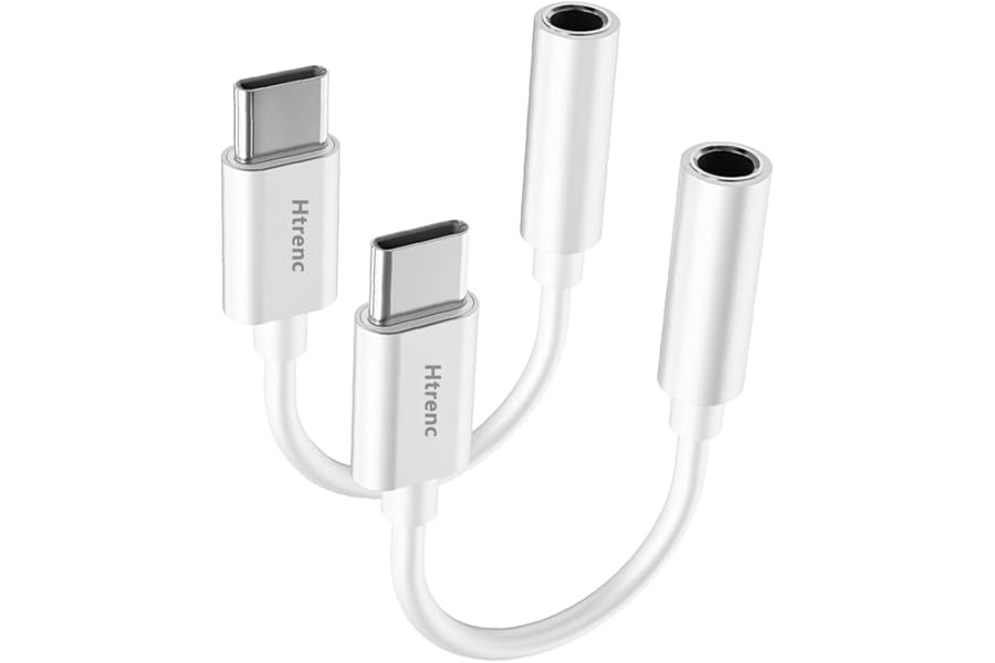 USB C to 3.5mm Headphone Jack Adapter for iPhone17/ iPhone 16/16 Pro/15/15 Pro/Pro Max/Plus, Type C Aux Audio Dongle Cable Cord Compatible with iPad, Samsung Galaxy S23/S23/S22/S21, MacBook（2 Pack）