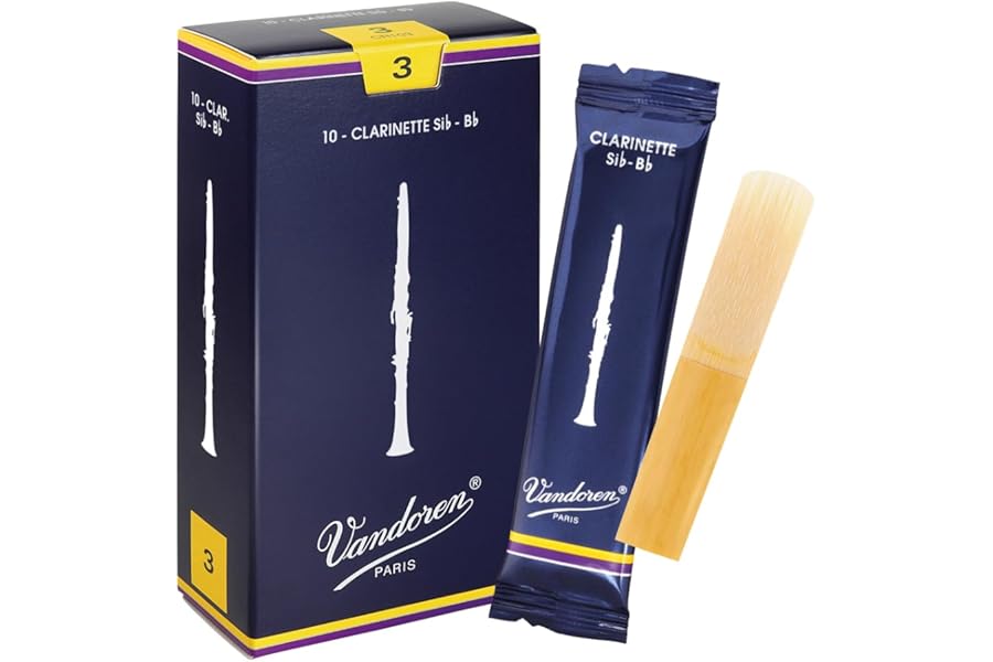 Vandoren CR103 Bb Clarinet Traditional Reeds Strength 3; Box of 10