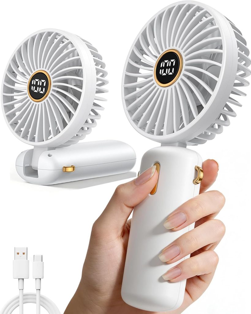 Ventilateur-Portable-Mini-Poche-Petit-Rechargeable-USB-Ventilo-A-Main-Portatif-Silencieux-Fan-Pile-Batterie-Ventilateurs Hand Held Ventillateur Bureau Table Visage Voyage Externe Individuel Personnel