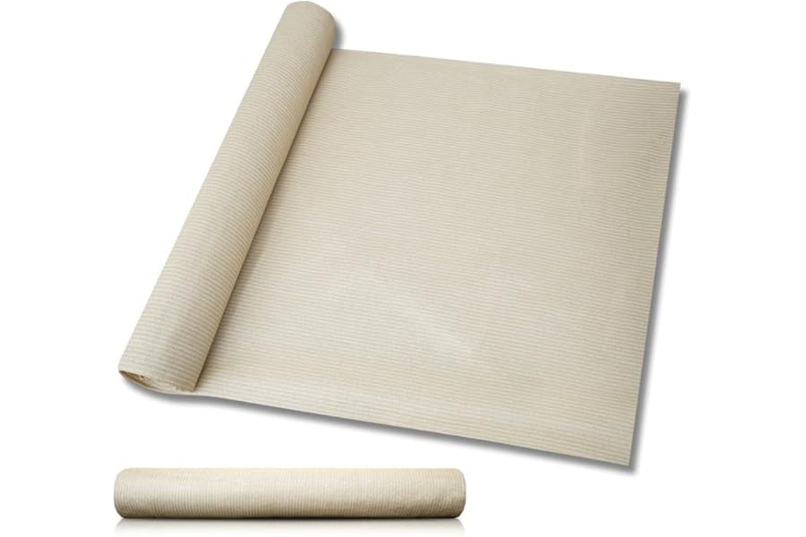 Windscreen4less 6'x15' Sun Shade Fabric Roll Shade Cloth Cover Wind Screen UV Block for Outdoor Pergola Patio Backyard Garden Greenhouse, Beige