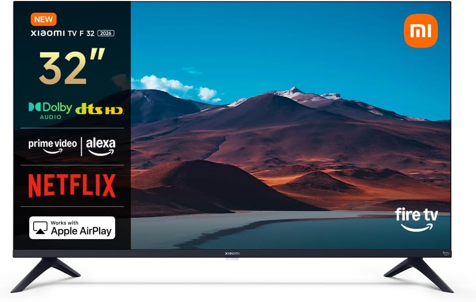 XIAOMI TV F 32, 32 Pulgadas (81 cm), HD, Smart TV, Fire OS7, Control por Voz Alexa, Dolby Audio™, DTS Virtual:X, DTS-HD, Compatible con Apple AirPlay