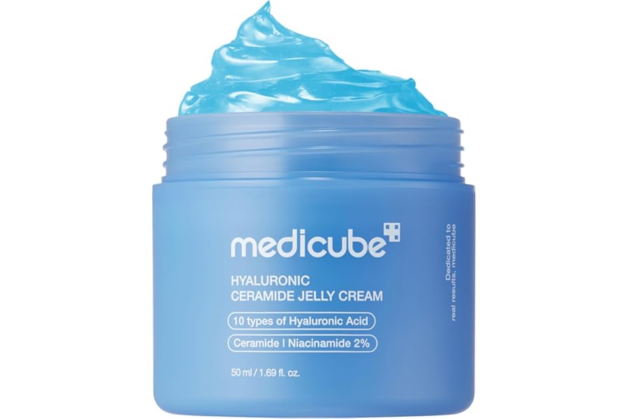medicube Jelly Cream with Hyaluronic Acid | Daily Moisturizer for All Skin Types | Long-lasting Hydration with Hyaluronic Aci