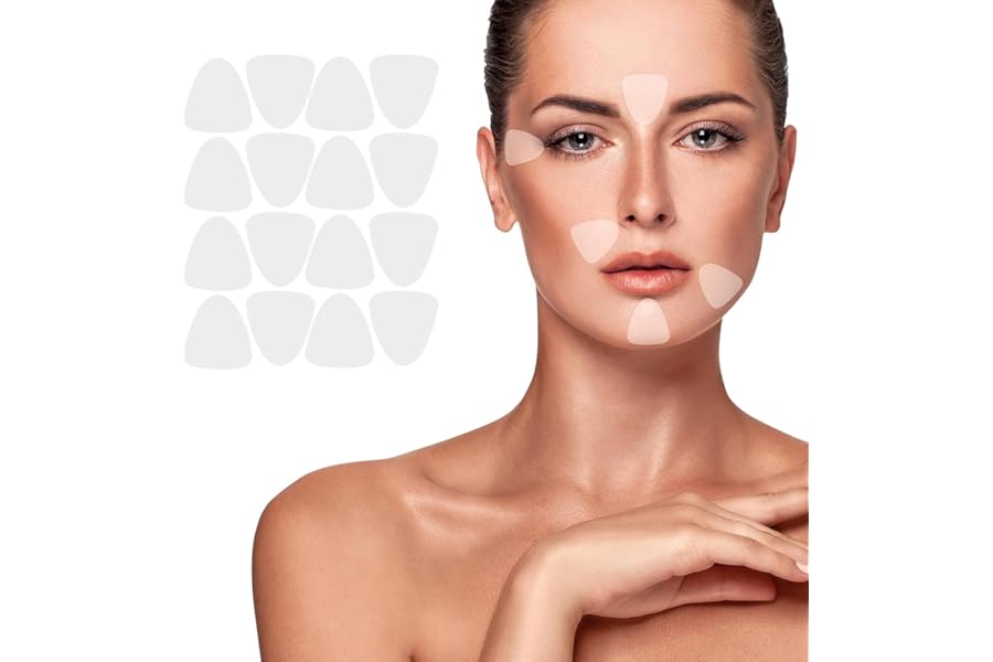 prypug Face Wrinkle Patches, Triangle Anti Wrinkle Tape for Forehead, Frown Lines, Smile Creases & Around Mouth, Overnight Facial Pads for Fine Lines, Reusable Face Patches, 160 Count
