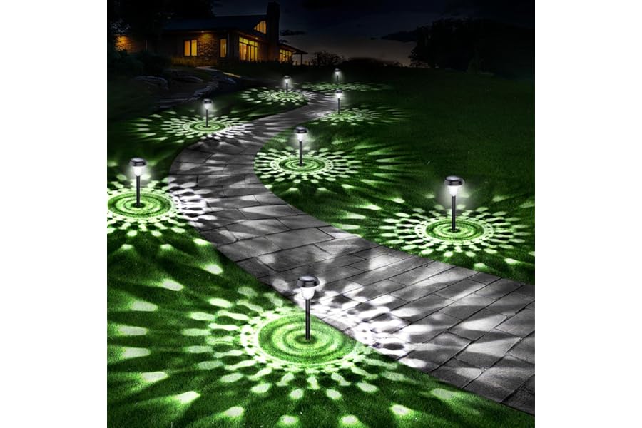 10 Pack Ultra Bright Solar Lights Outdoor Waterproof, from Dusk to Dawn Up to 12H Outdoor Solar Lights, Auto On/Off Solar Powered Garden Pathway Lights, Landscape Lighting Decorative for Yard, Patio