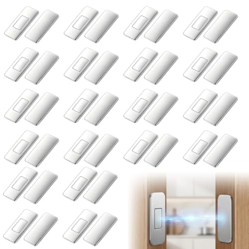 20 Sets Extra Strong Magnetic Cabinet Door Catch, No-Drill Invisible Ultra Thin Magnets for Cabinet Door Closure, Drawer Magnets with Strong Adhesive to Stay Closed
