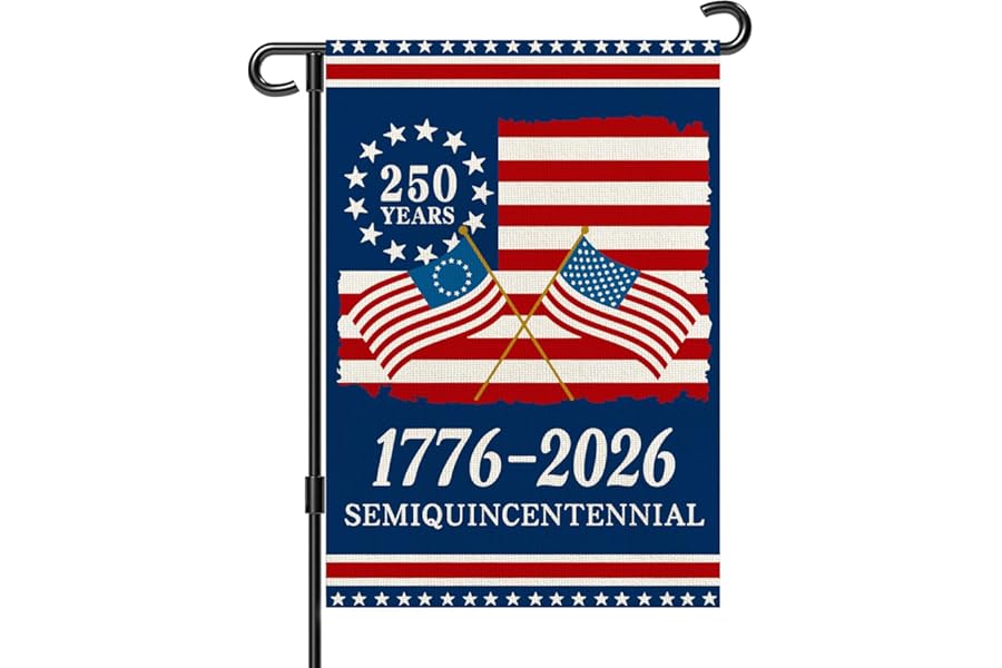 250 Anniversary Usa Garden Flags for Outside, 250 Anniversary USA Flag 1776-2026 Commemorative Patriotic Yard Sign Outdoor St