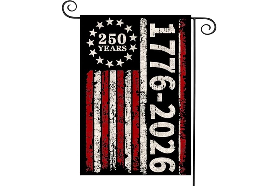250 Anniversary Usa Garden Flags for Outside, 250 Anniversary USA Flag 1776-2026 250 Year American Flag Patriotic 4th of July Decorations Yard Sign Double-Sided Waterproof Flag 12x18 Inch
