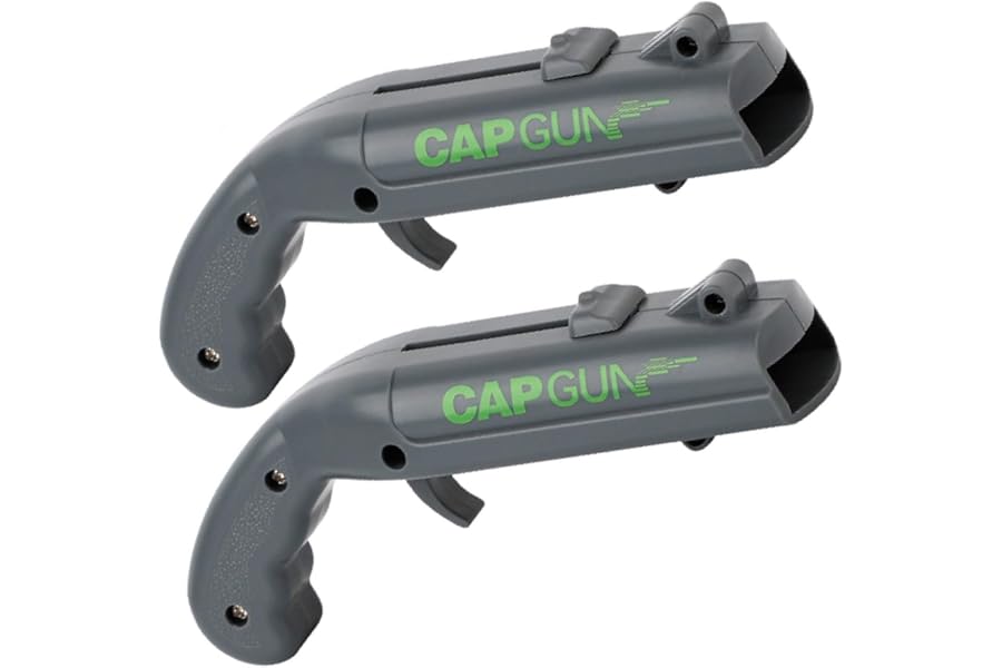 2PCs Grey Cap Gun Bottle Opener - Fun and Functional Novelty Beer Bottle Opener with Realistic Design, Gift for Beer Lovers, Parties, and Themed Events