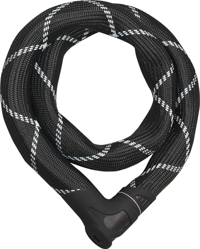 ABUS Iven Chain 8210 kettingslot - fietsslot van gehard staal - met kunstvezelcoating - ABUS veiligheidsniveau 10 - 110 cm - zwart : Abus