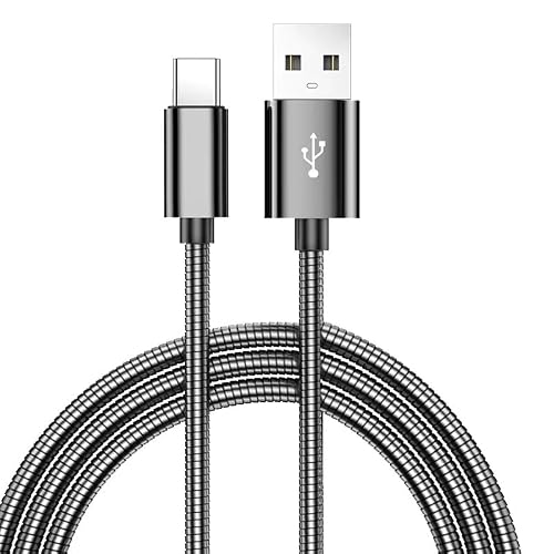 Accessonico Pet Chew Proof USB C Cable Indestructible Charging Cord Metal Braided Type C Fast Charger