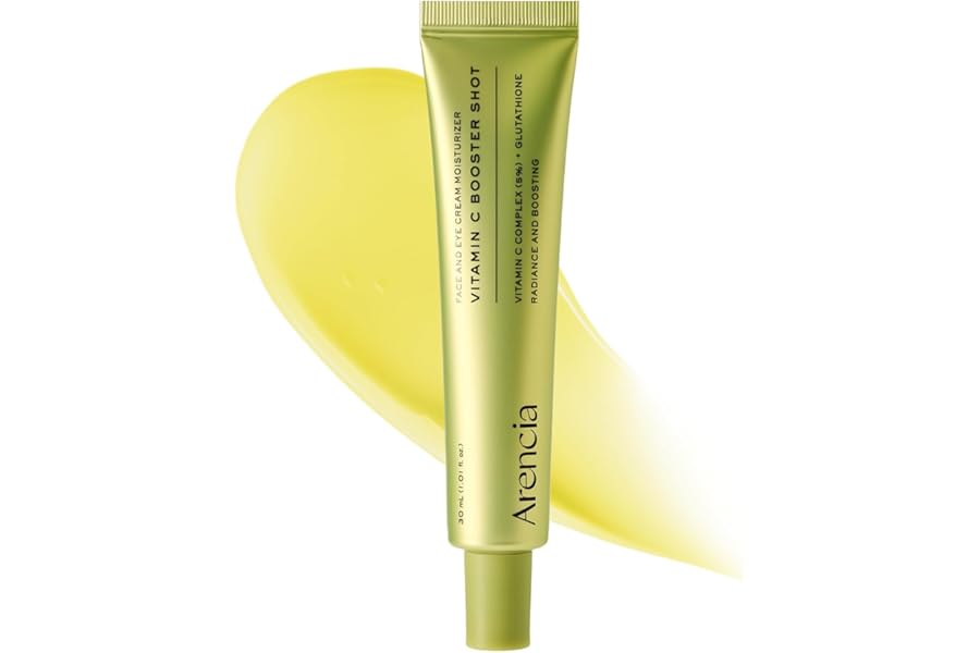 Arencia Vitamin C Booster Shot Serum with Glutathione, Niacinamide and Vitamin E for Dark Spot Care, Fine Lines & Wrinkles, Glass Skin, Korean Skincare 30ml/1.01 fl.oz