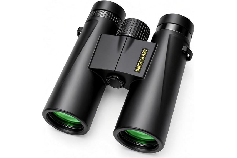 Asacam 12x42 Binoculars for Adults, High Powered Binoculars with Large Eyepiece, Lightweight HD BAK4 Prism for Bird Watching, Travel, Hunting, Camping, Sports