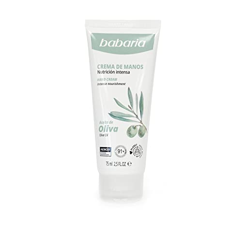 Babaria - Crema Manos Agrietadas y Secas | Crema Manos Reparadora con Aceite de Oliva | Crema Sabañones | Crema de Manos Working Hands