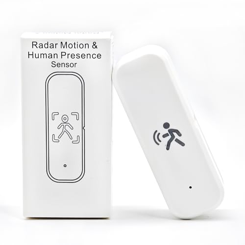 Besisglas Zigbee Human Presence Sensor, Millimeter Wave Radar Motion Detector, Can Detect Stationary Person, with Home Assistant, SmartThings, Hubitat or Echo Devices with Built-in Zigbee Hub
