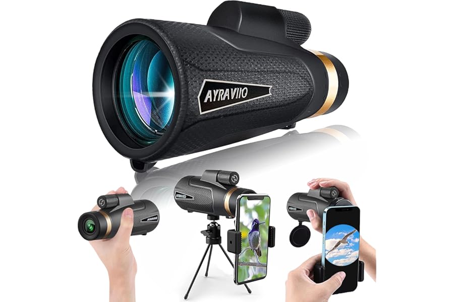 Birthday Gifts for Men Dad Husband Teen, 12x60 Monocular for Outdoor/Hiking | Unique Gifts for Fathers Day & Christmas, with