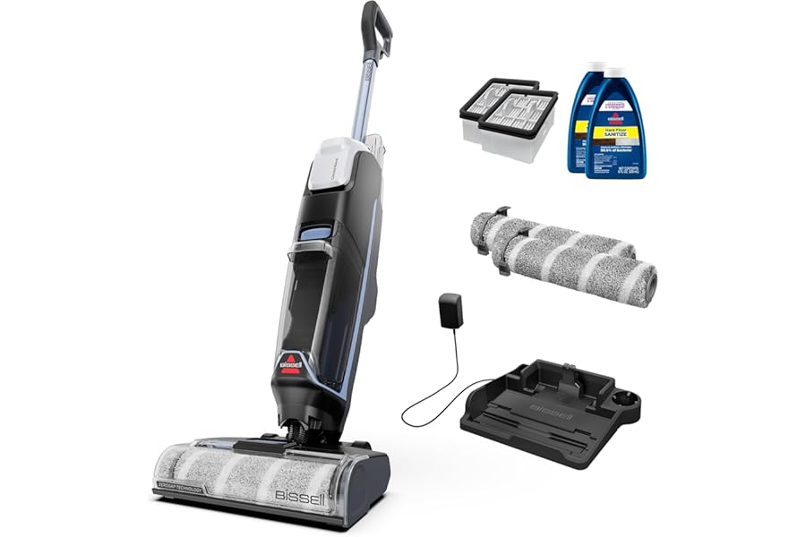 Bissell CrossWave Edge Cordless Plus Wet Dry Vacuum & Mop, Floor Cleaner with ZeroGap Edge Cleaning, Tangle-Free Brush Roll, Extra Brush Rolls, Filters, Hard Floor Cleaner Solution Included, 4329G