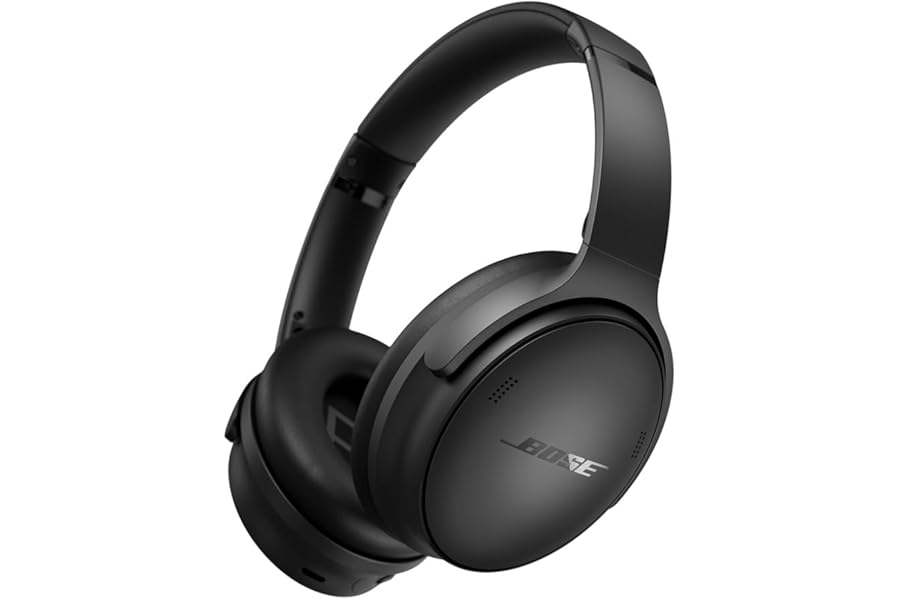 Bose QuietComfort Headphones - Wireless Bluetooth Headphones, Active Over Ear Noise Cancelling and Mic, USB-C Charging, Deep Bass, Up to 24 Hours of Playtime, Black