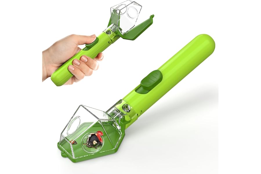 Bug Catcher for Kids, Insect Trap Kit with 6X Magnifier Glass - STEM Educational Exploration Tool for Indoor and Outdoor,Christmas Birthday Gifts Toys for Adults, Boys, and Girls, Green