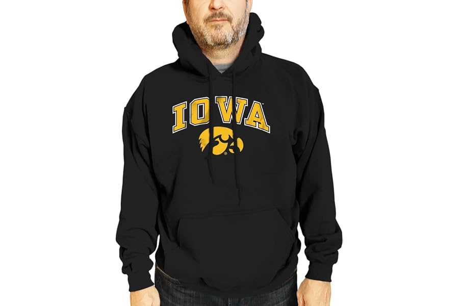 Campus Colors NCAA Arch & Logo Gameday Hoodie - Officially Licensed College Hooded Sweatshirt - Cotton Blend - Unisex Adult