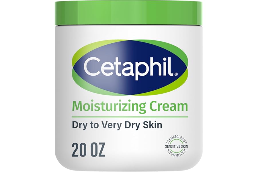Cetaphil Face & Body Moisturizer, Hydrating Moisturizing Cream for Dry to Very Dry, Sensitive Skin, NEW 20 oz, Fragrance Free, Non-Comedogenic, Non-Greasy (Packaging May Vary)