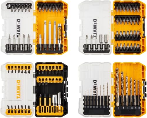 DEWALT Drill Bit Set, 21 Pc. Titanium Nitride Coated Pilot Point DEWALT Bit Set with Case for Wood, Metal and Plastic (DW1361)