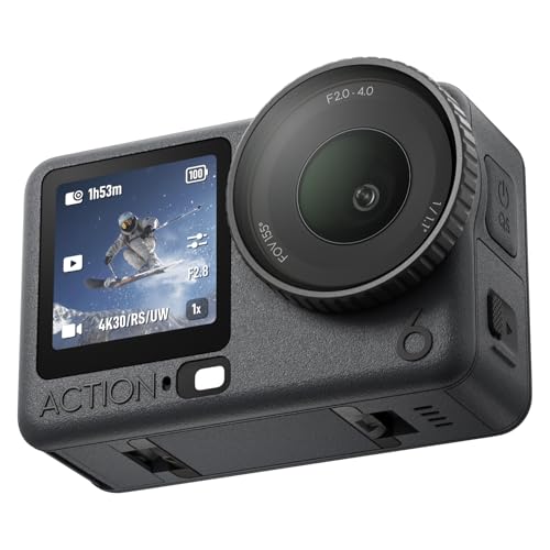 DJI Osmo Action 6 Essential Combo, 8K Waterproof Action Camera with 1/1.1" Square Sensor, Variable Aperture of f/2.0–f/4.0, Rocksteady 3.0, Cold-Resistant, 4hrs Battery, 50GB Storage, Vlogging Camera