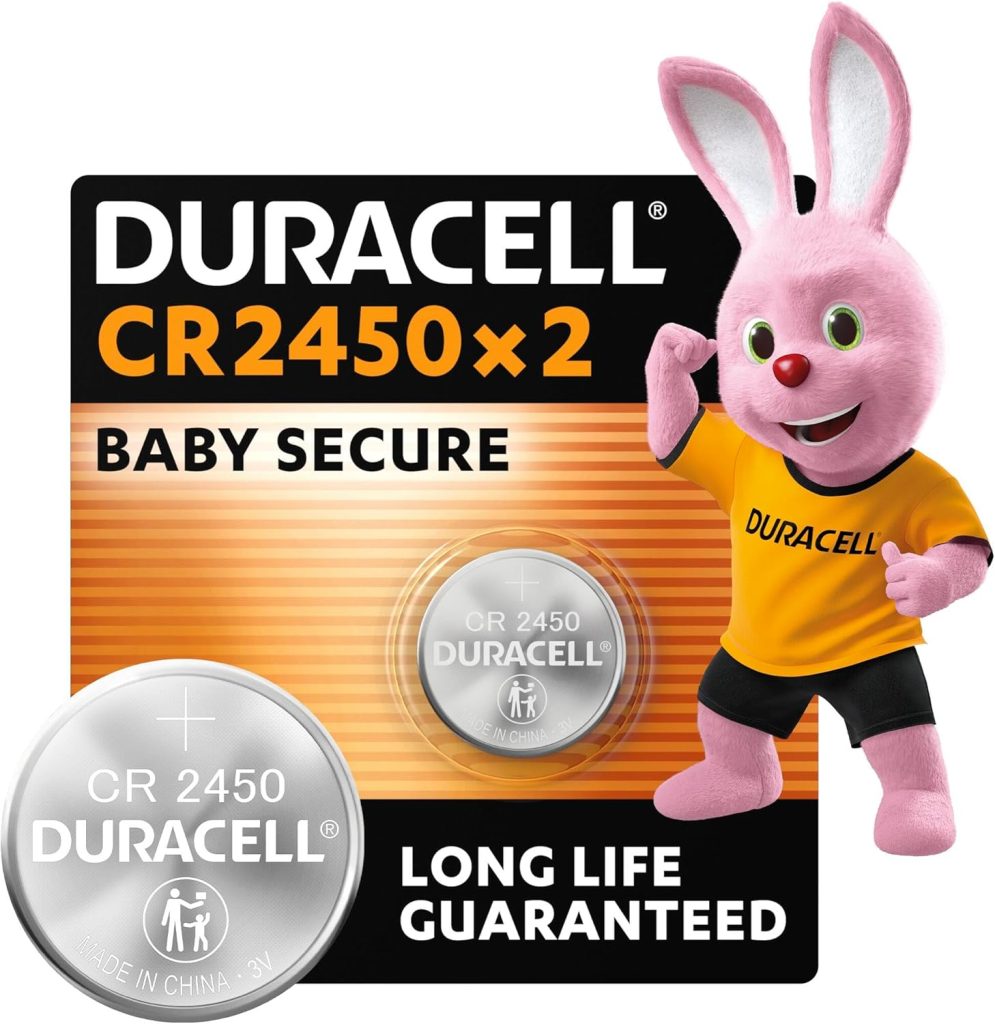 DURACELL 2450 Piles Boutons Lithium 3V (lot de 2) - Longue durée - Clés électroniques, dispositifs domestiques, balances et capteurs de température - Emballage Sécurité Enfant - Conservation 10 ans