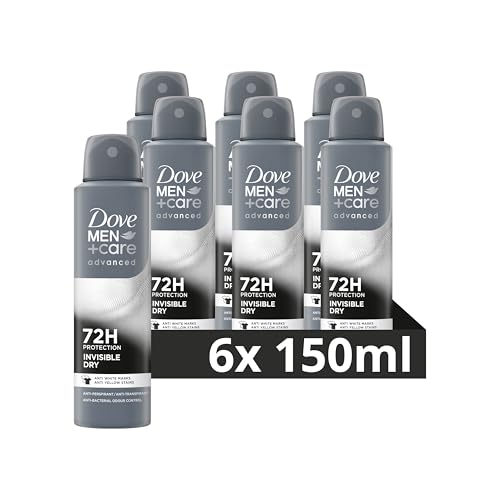Dove Men+Care Advanced Invisible Dry Anti-Transpirant Deodorant Spray, biedt tot 72 uur bescherming tegen zweet - 6 x 150 ml - Voordeelverpakking