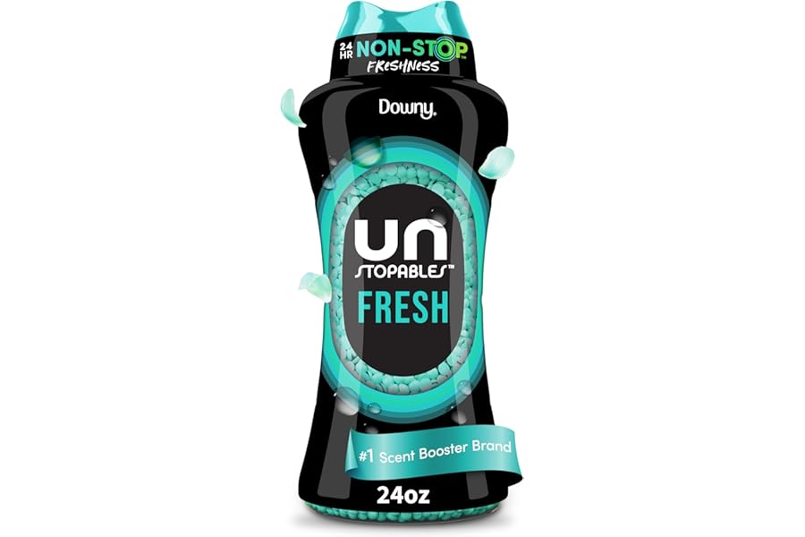 Downy Unstopables In Wash Scent Booster Beads, Fresh Scent, 24 oz, Laundry Beads For Odor Protection, Downy Scent Booster Beads, Laundry Scent Boosters