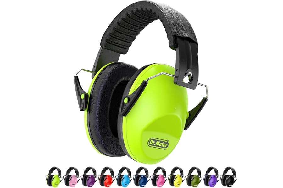 Dr.meter Ear Muffs for Noise Reduction: 27.4SNR Noise Cancelling Headphones for Kids Adults, EM100 Adjustable Hearing Protection Earmuffs for Monster Jam, Autism Sensory, Concerts, Fireworks