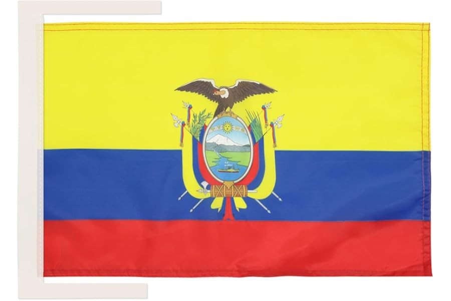 Ecuador Flag 18'' x 12'' cords - Ecuadorian SMALL flags 30 x 45cm - Banner 18x12 in - AZ FLAG