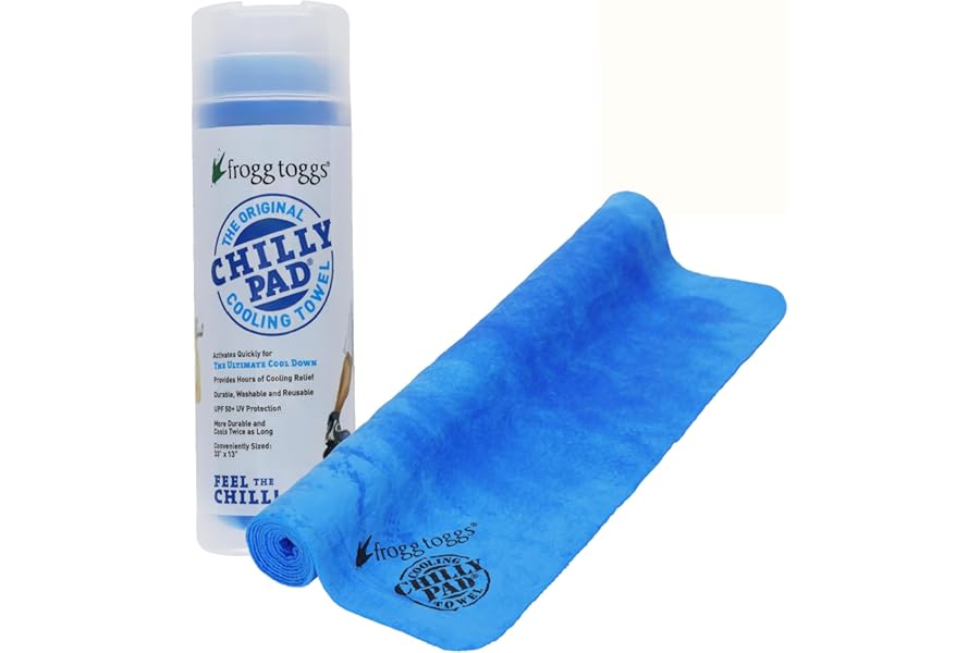 FROGG TOGGS Chilly Pad, Instant Cooling Towel, Long Lasting, Reusable, Sports and Outdoors Neck Towel 33x13