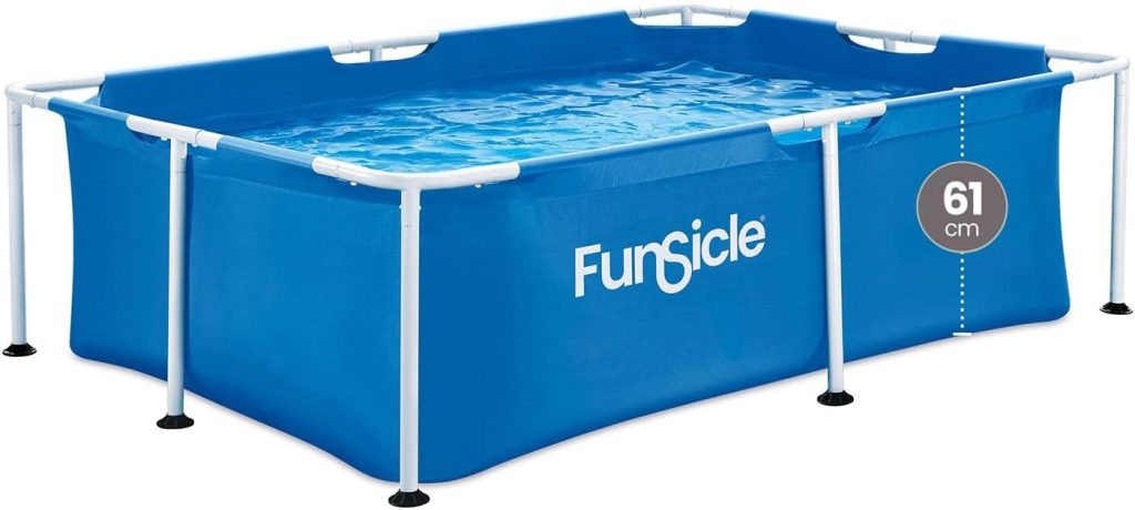FUNSICLE Piscine Tubulaire Rectangulaire 2,13m x 1,52m x 0,61m