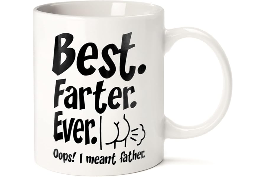 Fathers Day Funny Gifts for Husband Dad Him from Daughter Son Kids Wife - 11 OZ Ceramic Coffee Mug - Stocking Stuffers for Christmas Xmas,Birthday, Anniversary Gag Presents Ideas for PaPa Step Dad