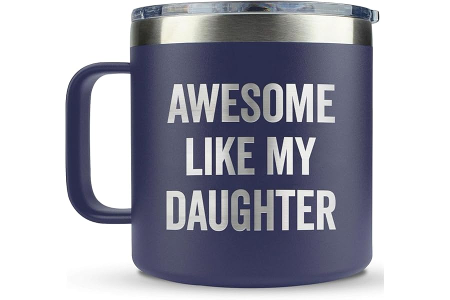 Fathers Day Gift for Dad from Daughter - Funny Dads Birthday Gifts from Daughters - Funny dad Gifts from daughter - Best dads Ever Gifts - Fathers Birthday Gifts - Best Dad Mug 14Oz Stainless Steel