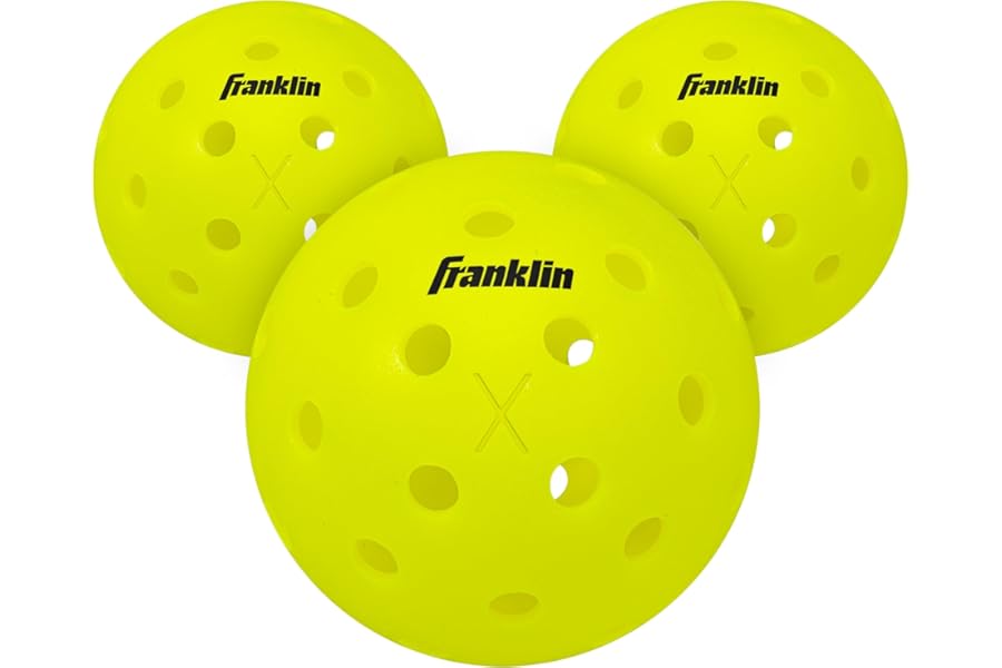 Franklin Sports X-40 Outdoor Pickleballs - Official Ball of USA Pickleball, APP Tour + US Open - Regulation Size