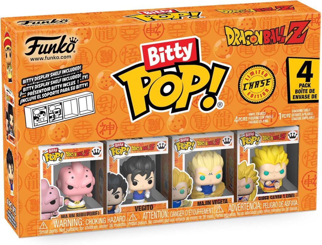 Funko Bitty Pop! DBZ - Goku & Nimbus 4PK - Gohan, Raditz, Piccolo et Une Mini-Figurine Mystère en Surprise - 2.2 Cm - Dragon Ball Z Collectionnable - Étagère Empilable Incluse Fans
