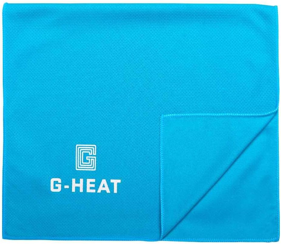 G-HEAT - Serviette de Refroidissement Microfibre | 100 x 30cm | Serviette de Sport Rafraichissante | Anti-Transpiration | Légère & Séchage Rapide | Idéale pour Fitness, Yoga, Randonnée (Bleu)