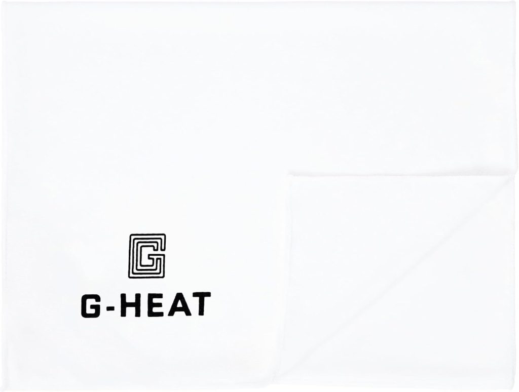 G-HEAT - Serviette de Refroidissement Microfibre | 100 x 30cm | Serviette de Sport Rafraichissante | Anti-Transpiration | Légère & Séchage Rapide | Idéale pour Fitness, Yoga, Randonnée (Blanc)