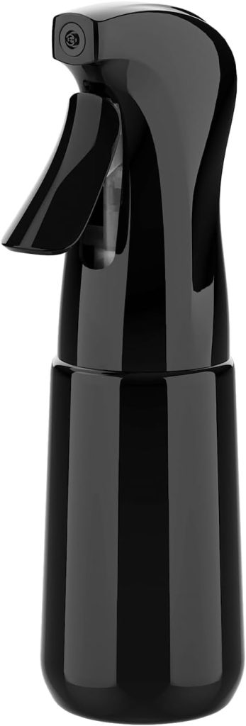 GRIFEMA Pulvérisateur d’Eau 200 ml Noir – Brume Fine, Spray Réutilisable pour Cheveux, Plantes, Visage et Nettoyage, GE2003B-200B